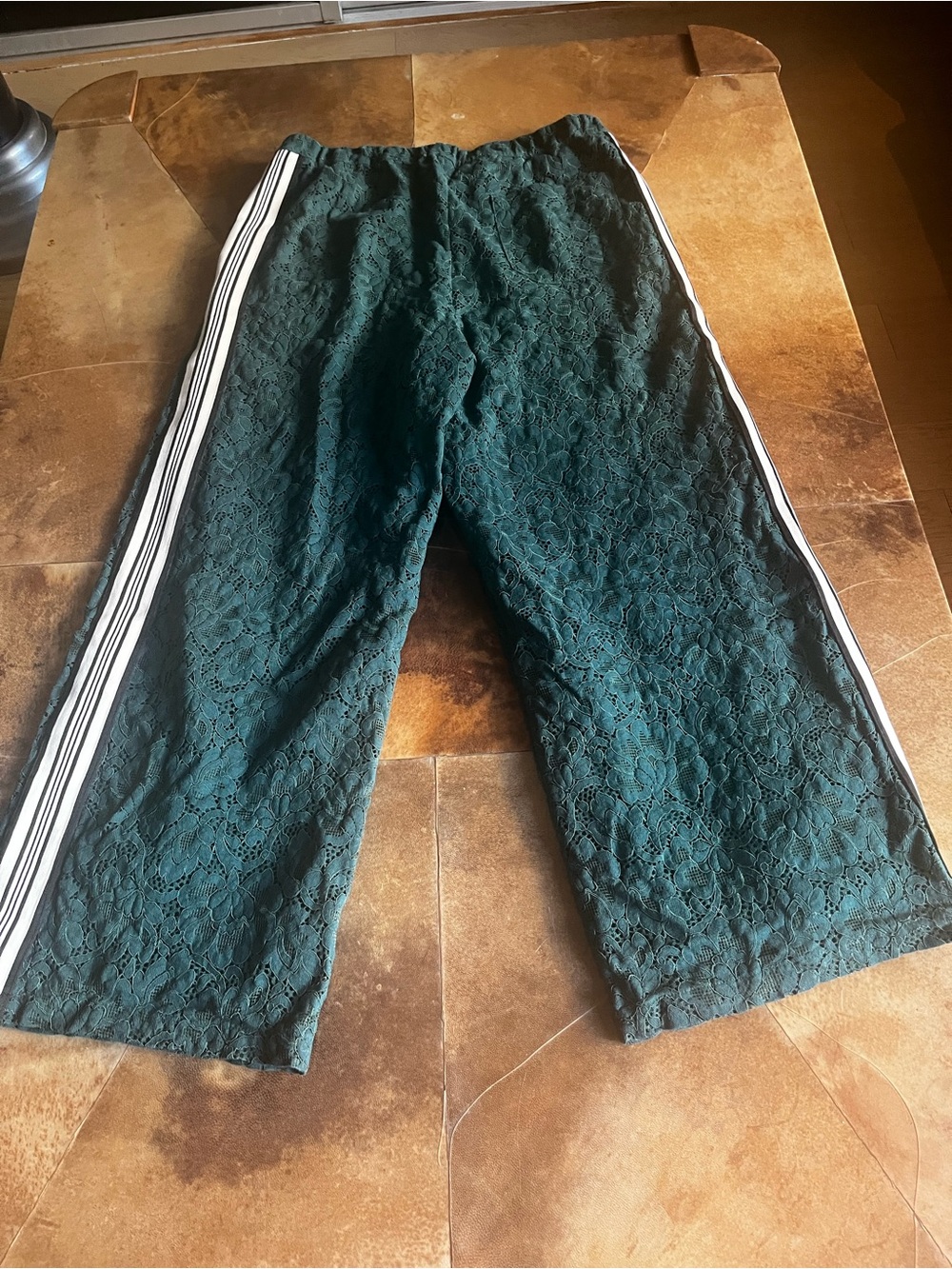 Maeve Anthropologie Teal Green lace casual pants M